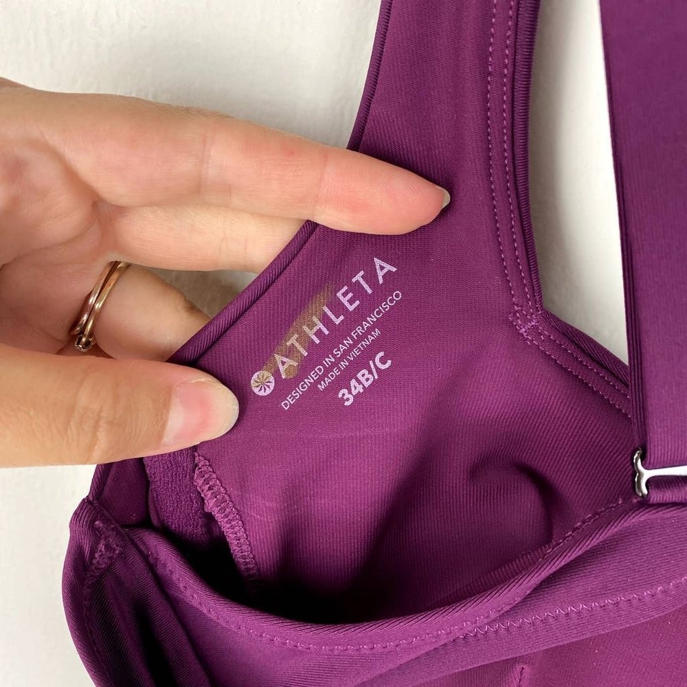 Athleta Tankini 34B/C Purple Swim Top EUC - Picture 3 of 3